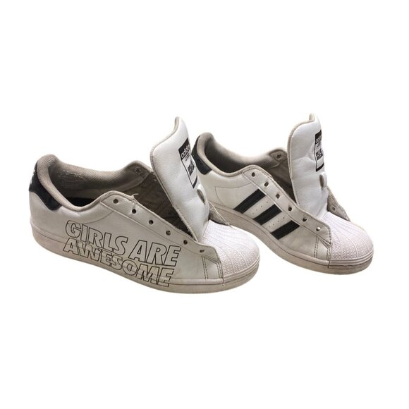 Adidas Girls Are Awesome white sneakers size 6 SKU 1112 - Picture 3 of 7